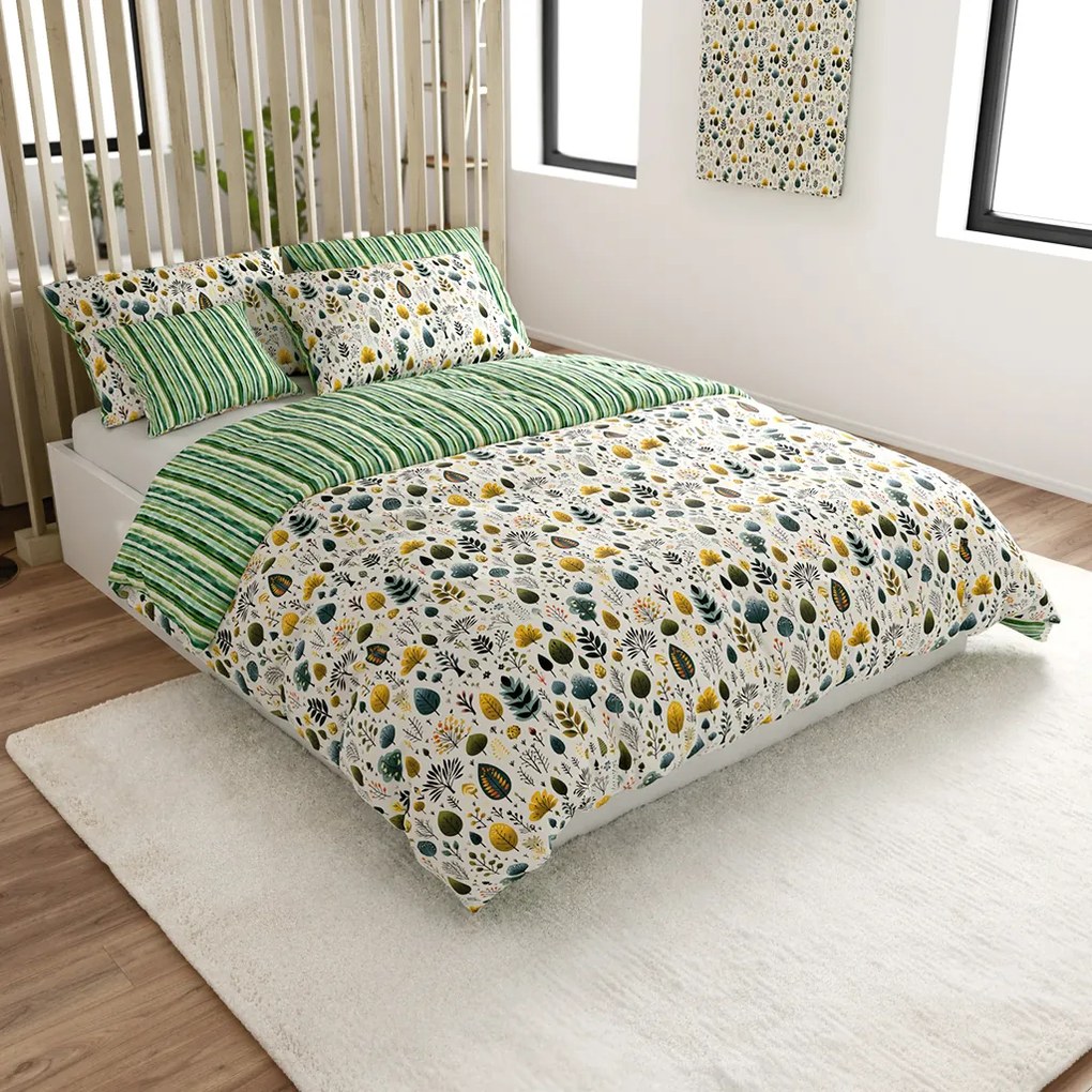 Lenjerie de pat policoton TREEVELLA POLY verde Dimensiune lenjerie de pat: 2 buc 70 x 90 cm | 200 x 220 cm