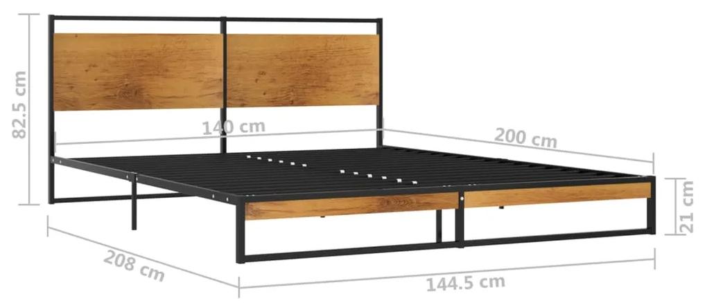 Cadru de pat, 140x200 cm, metal 140 x 200 cm