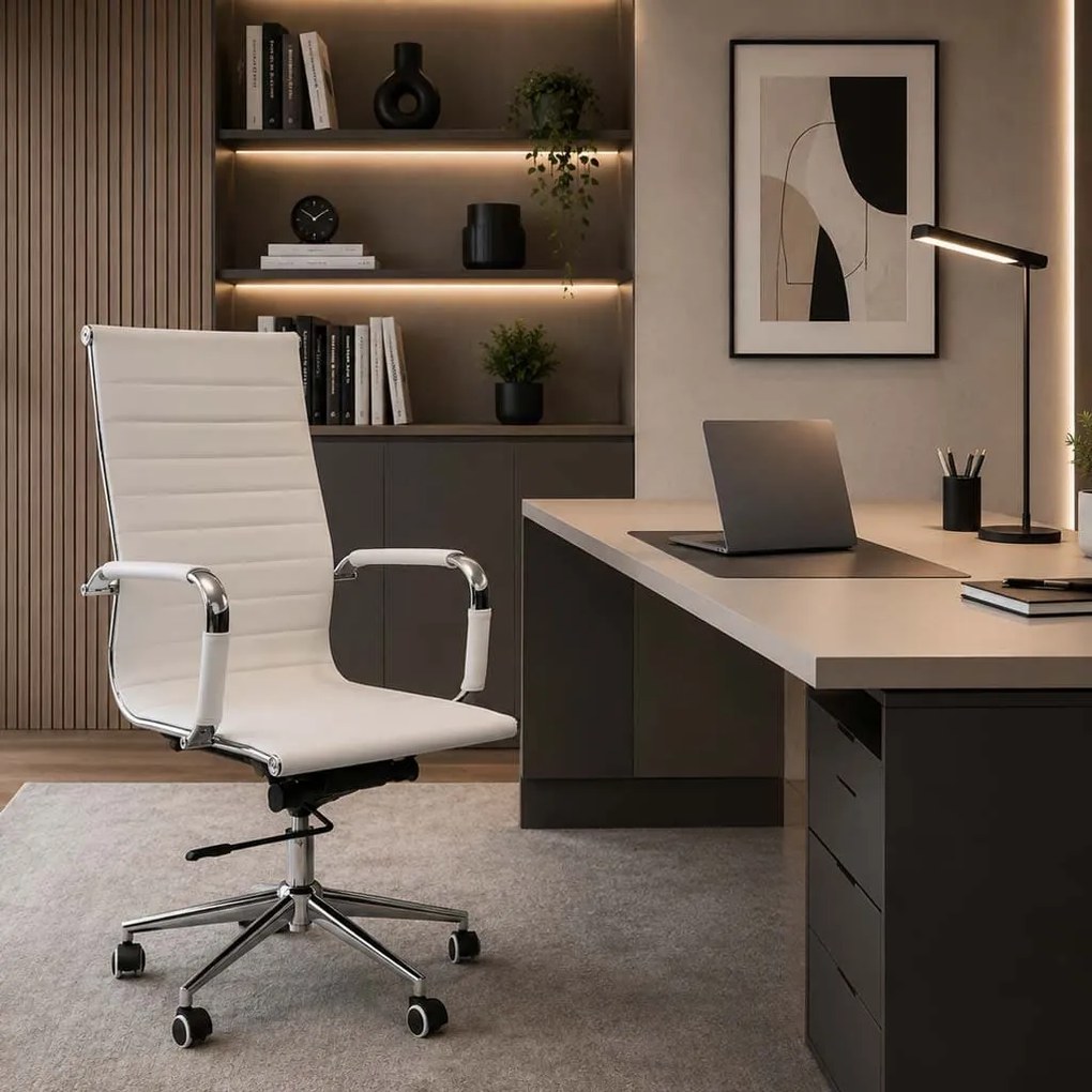 Scaun directorial modern OFF 802 alb