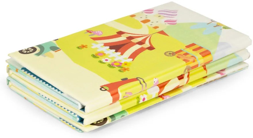 Covoraș de joacă educațional cu pungă pliabilă cu două fețe