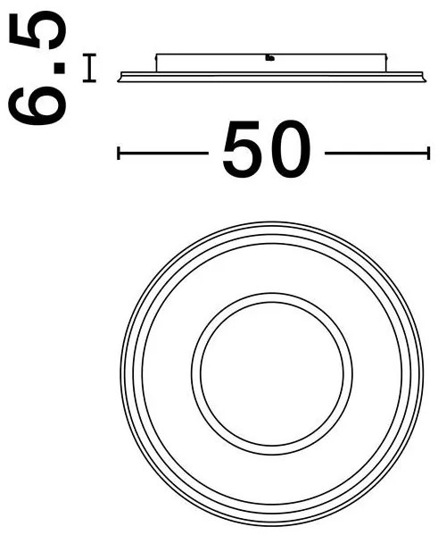 Plafoniera LED dimabila cu telecomanda FIGIN D-50cm