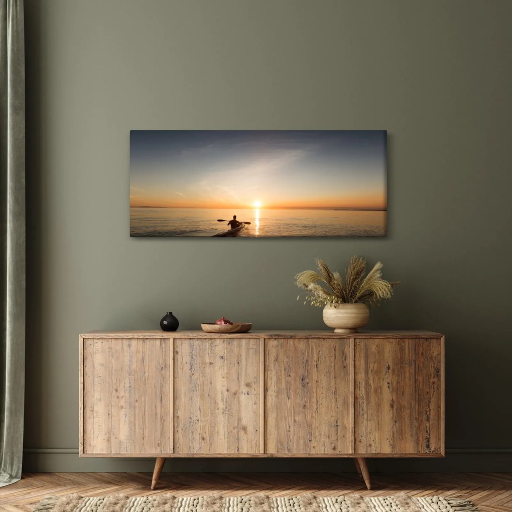 Tablou - caiac pe mare (120x50 cm)