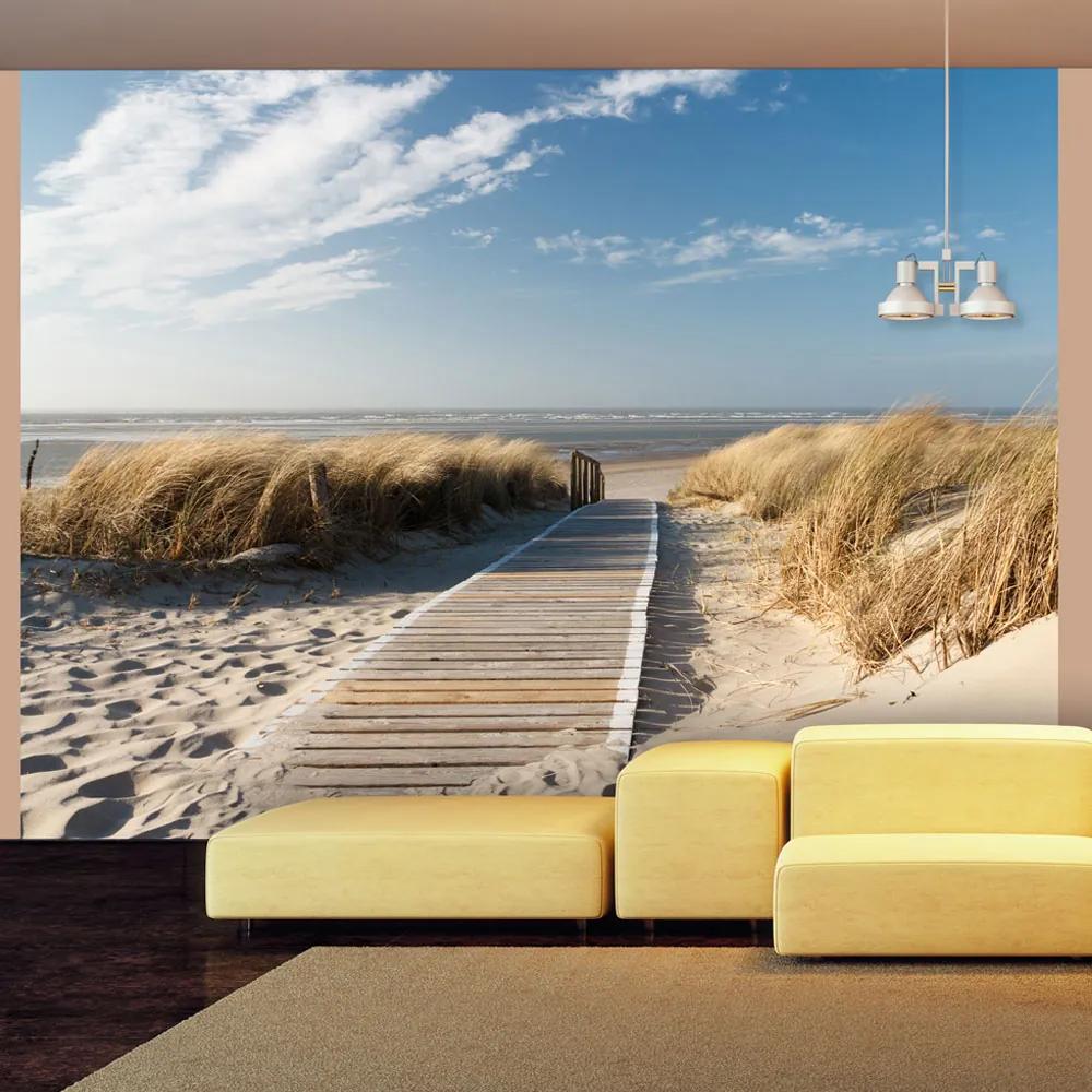 Fototapet Bimago - North Sea beach, Langeoog + Adeziv gratuit 200x154 cm
