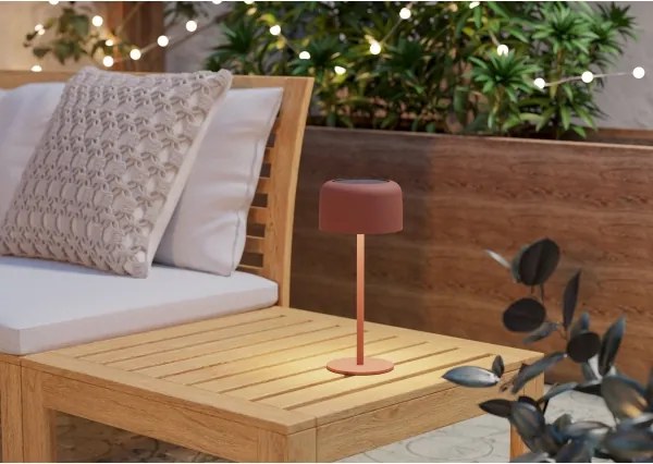 Eglo ROCCANOVA 901896 - Lampă de masă solară LED, 2,8W/3,7V, IP44, portocaliu