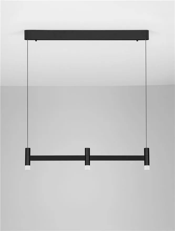 Lustra liniara cu 3 spoturi LED 3000K POETIC negru