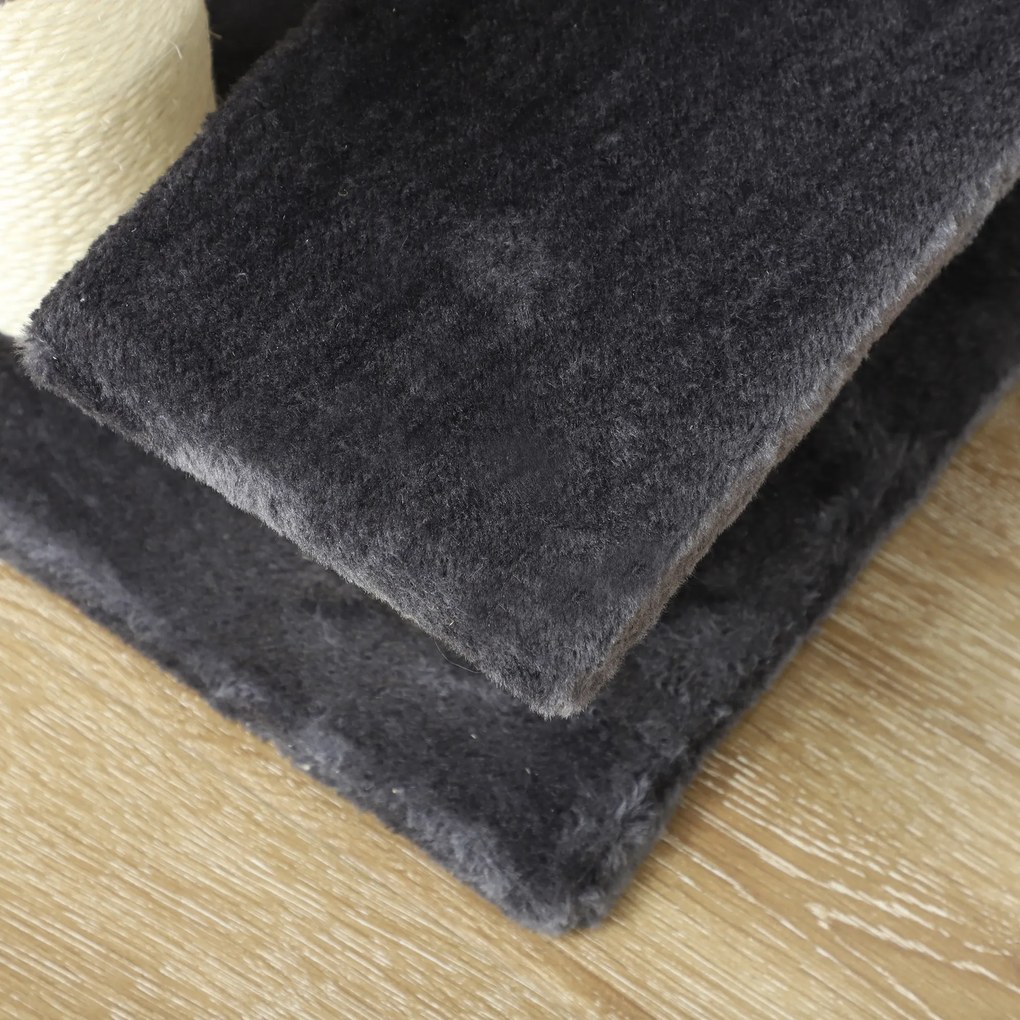 PawHut Hundetreppe 4 Scări 59 cm Înălțime Scara pentru pisici și câini Scările pentru câini Cale de acces pentru pat, canapea, fotoliu Gri | Aosom Romania