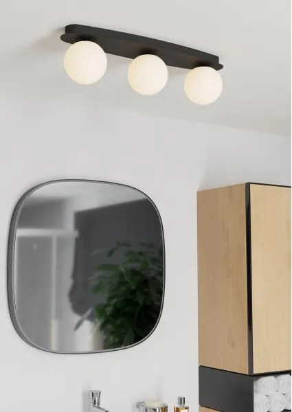 Eglo 902092 - Plafonieră LED pentru baie CASTROVIDO 3xG9/4,2W/230V IP44 neagră