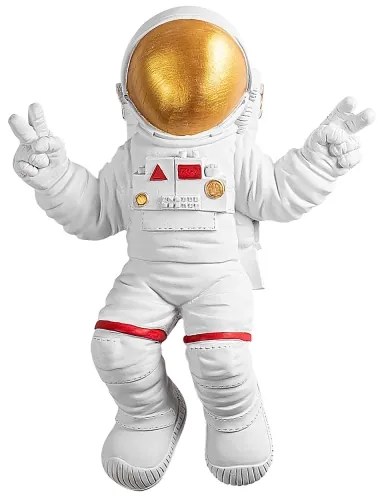 Decorațiune de perete 47x35 cm auriu astronaut