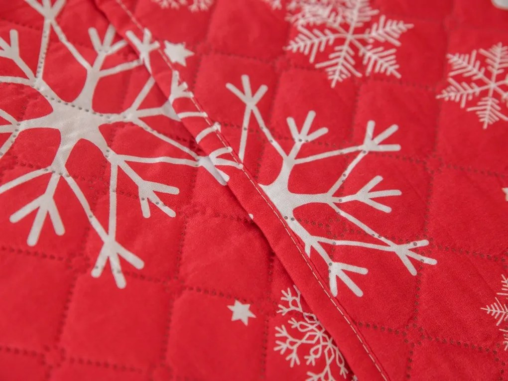 Cuvertura de pat cu model SNOWFALL, rosu Dimensiune: 220 x 240 cm