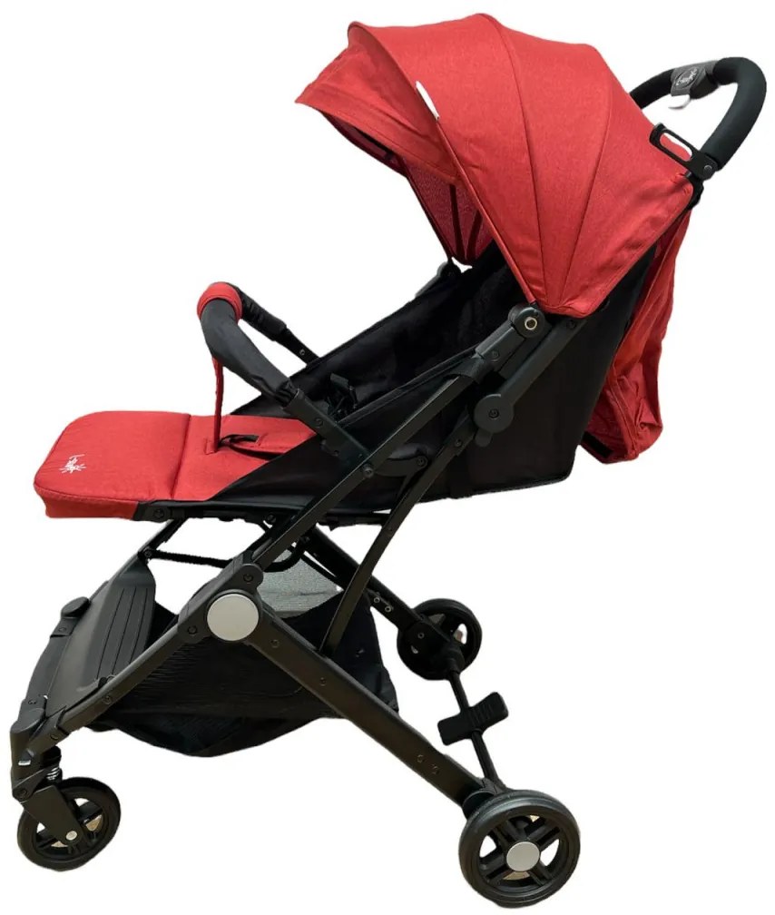 Carucior sport pentru copii, pliere compacta pentru avion cu sistem tip troller - CPC-28-rosu