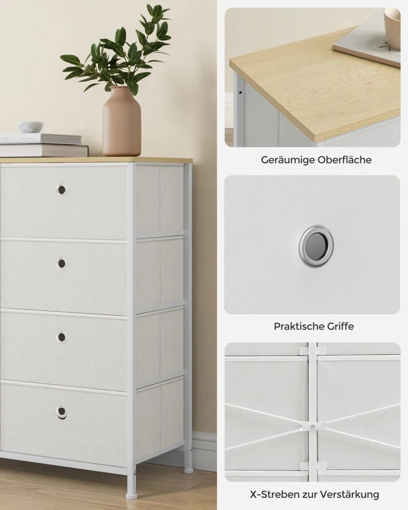 Comoda Songmics Alb 80x30x81.5 cm