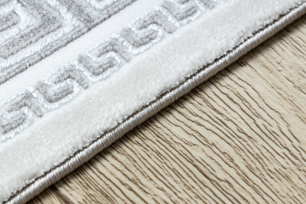 Modern GLOSS covor, traversa 2813 27 stilat, cadru, grecesc gri