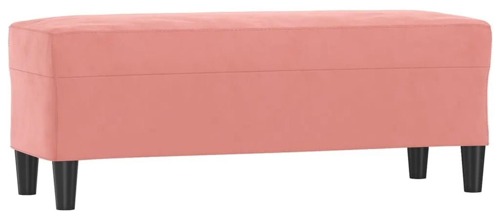 349424 vidaXL Bancă, roz, 100x35x41 cm, catifea