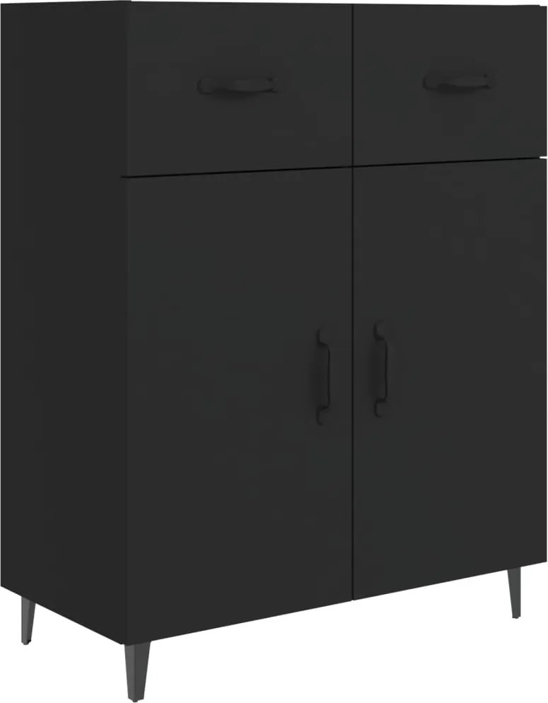 vidaXL Dulap, negru, 69,5x34x90 cm, lemn compozit