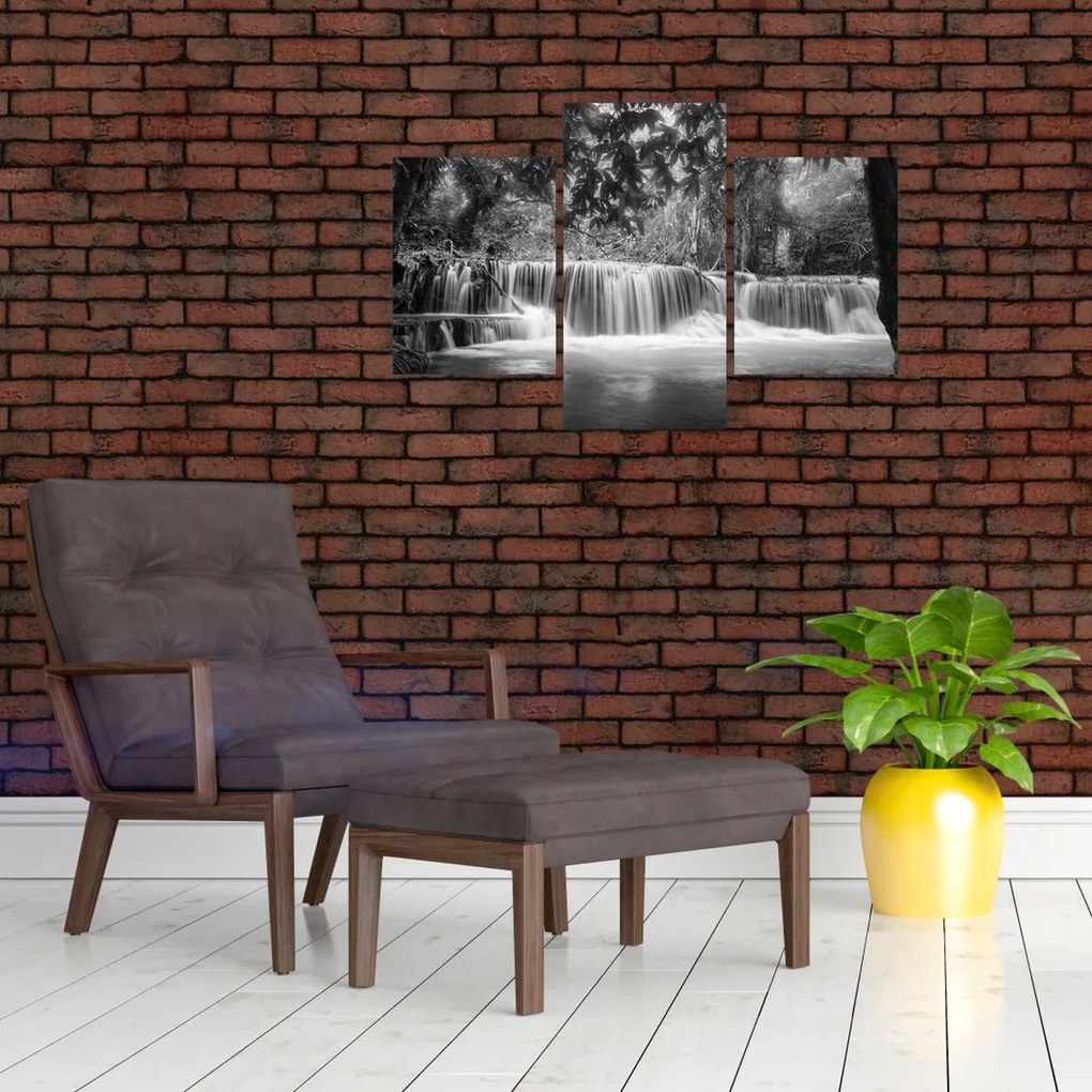 Tablou - Cascada alb-negru și alb (90x60 cm)