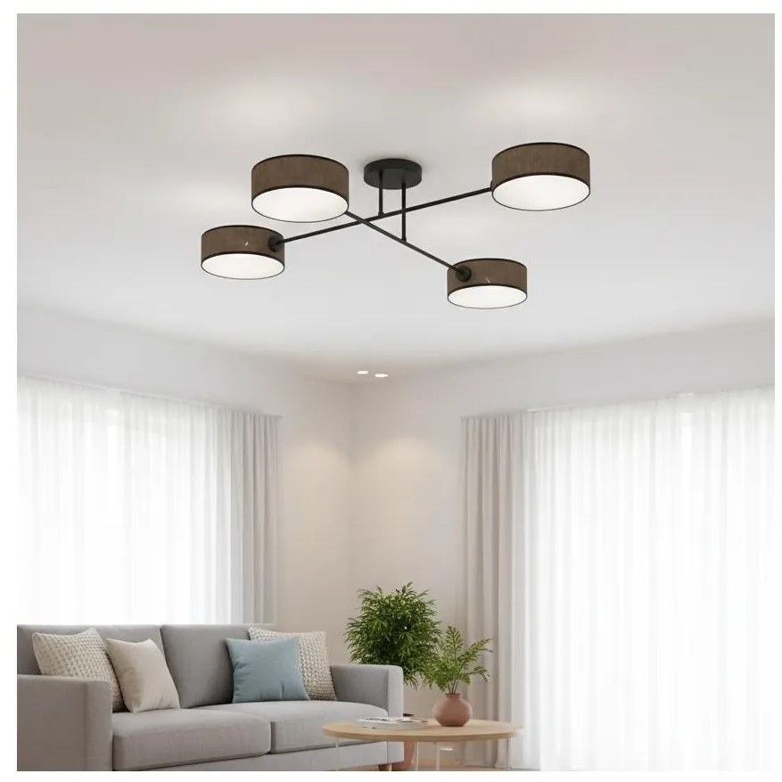 Lustră aplicată MAGA 4 x E14/10W/230V, maro