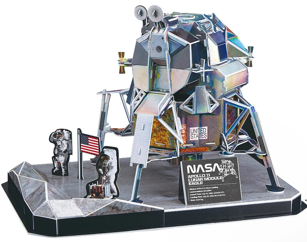 CUBIC FUN - PUZZLE 3D NASA - MODULUL LUNAR APOLLO 11, 93 PIESE - CUBIC FUN (CUDS1058h)