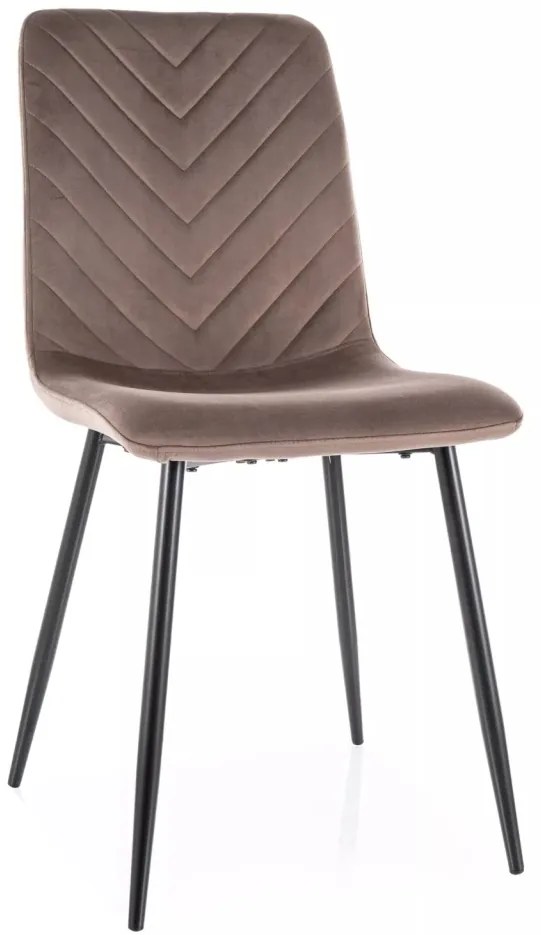 Scaun Daren velvet cappuccino/negru Blu38
