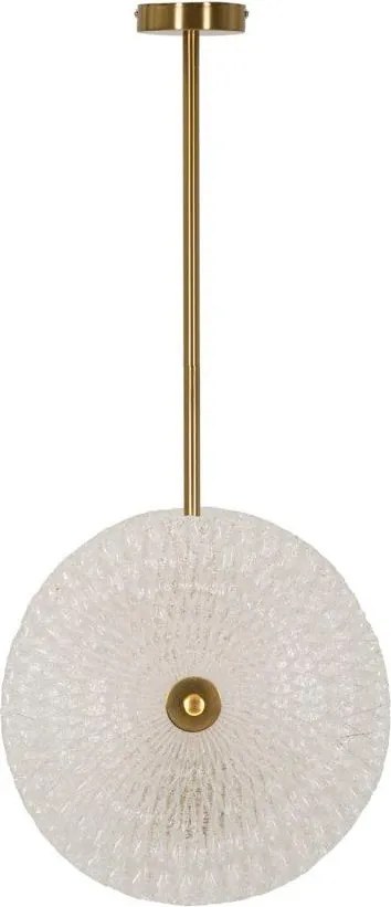 Lustră aurie cu abajur din sticlă Glass – Mauro Ferretti