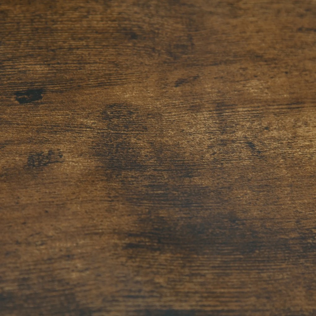 HOMCOM Biblioteca din Lem Stil Vintage Cubica cu 7 suporturi diferite din MDF pentru Casa si Birou 50x24x106cm, Maro Rustic