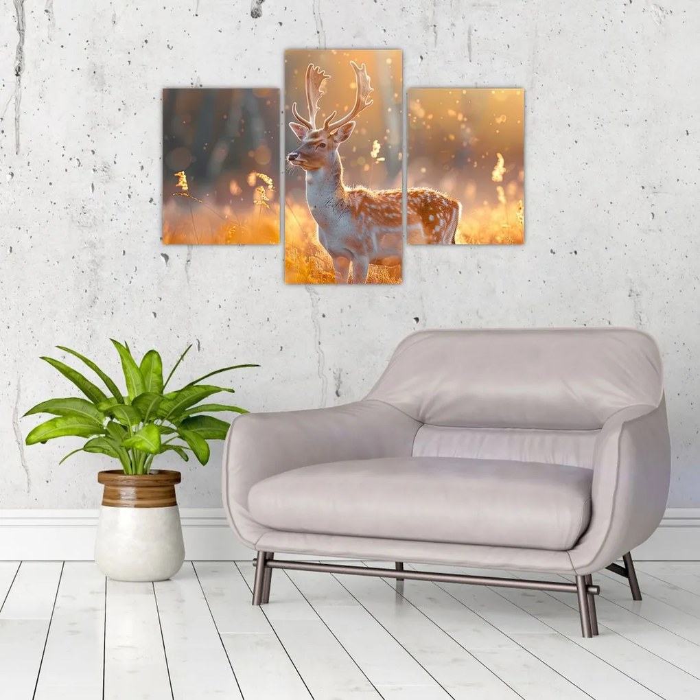 Tablou - Cerb în câmp (90x60 cm)