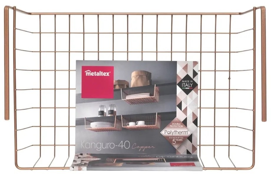 Suport de agățat pe rafturi Metaltex, arămiu