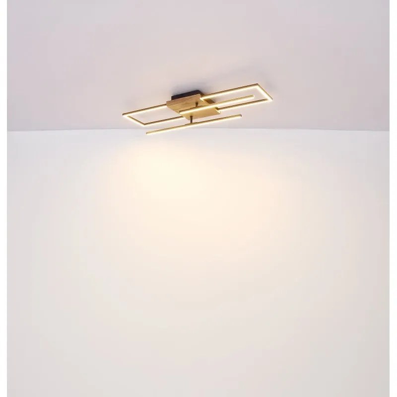 Plafoniera LED design modern Kendra negru, maro