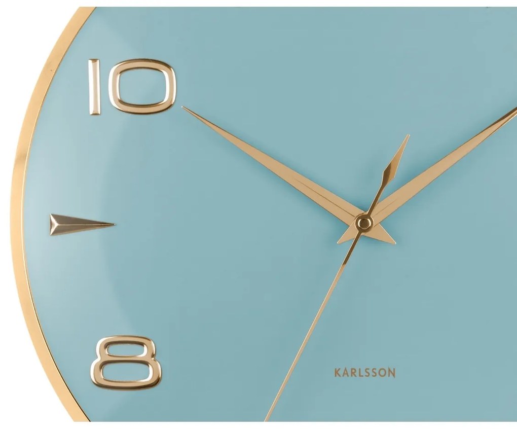Karlsson 6017BL ceas de perete design, albastrudeschis, diametru 40 cm