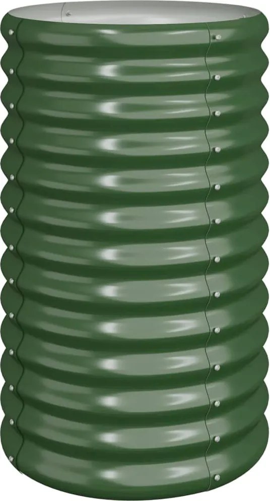 vidaXL Jardinieră grădină verde 40x40x68 cm oțel galvanizat