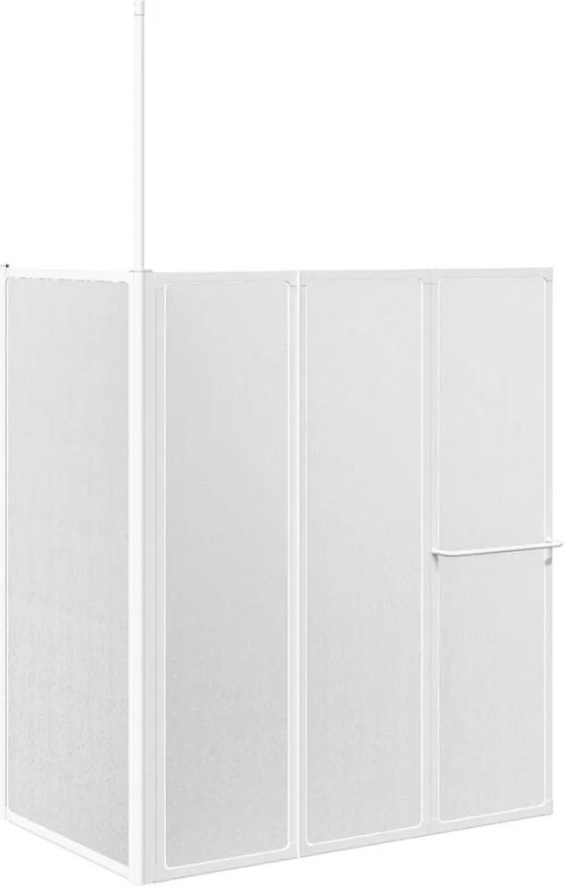 vidaXL Paravan cadă duș în formă de L 70x120x137 cm 4 panouri pliabil