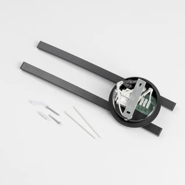 Plafonieră LED 2x6W/230V neagră