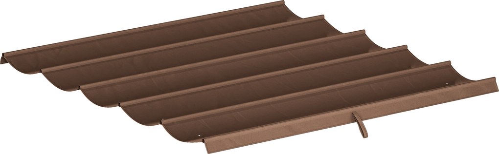 Outsunny Tettuccio di Ricambio per Gazebo 3x3 m con 10 Fori di Drenaggio Grigio | Aosom Romania