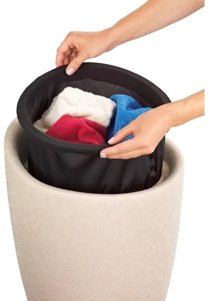 WENKO 22834100 - Taburet CANDY 36x50,5 cm bej/negru