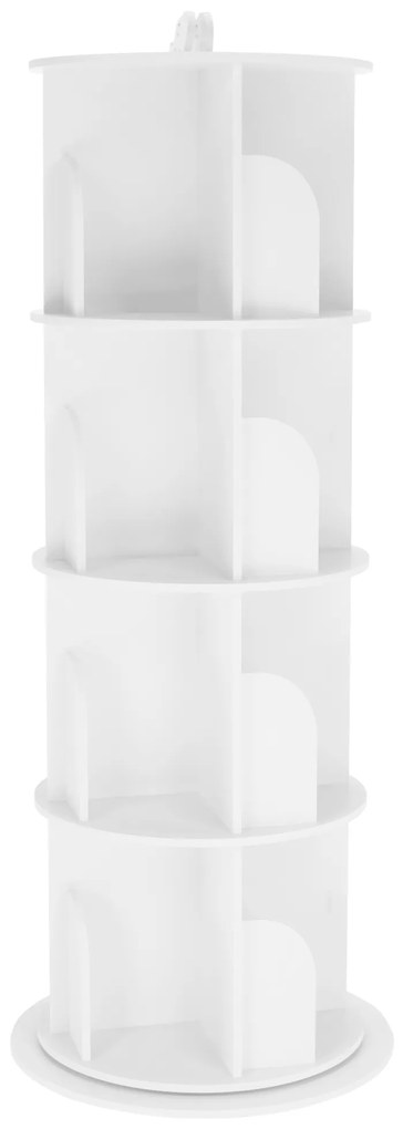Raft pivotant, 4 poliţe, alb, ERION TIP 1 + cadou