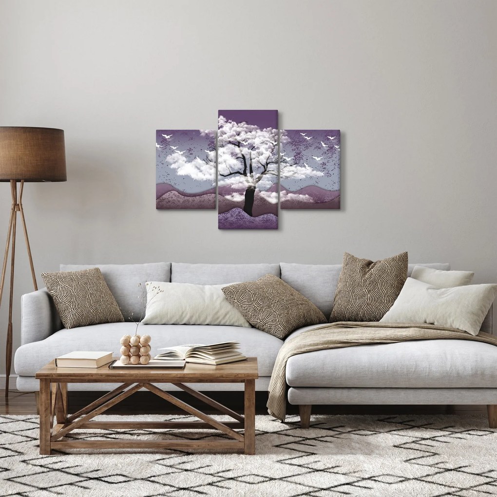 Tablou - Copac în nori (90x60 cm)
