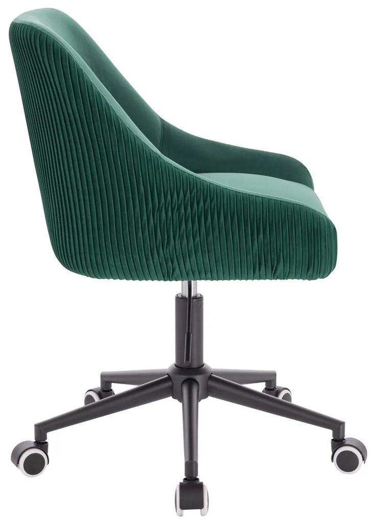 HR920K Scaun Verde din Catifea cu Bază Neagră