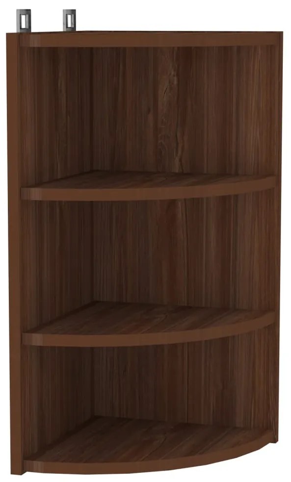 339542 vidaXL Raft colțar perete, stejar maro, 30x31,5x60 cm, lemn prelucrat