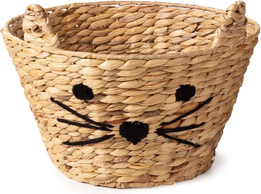 Coș de jucării pentru copii în culoare naturală din zambilă de apă ø 35x26 cm Cat – Compactor