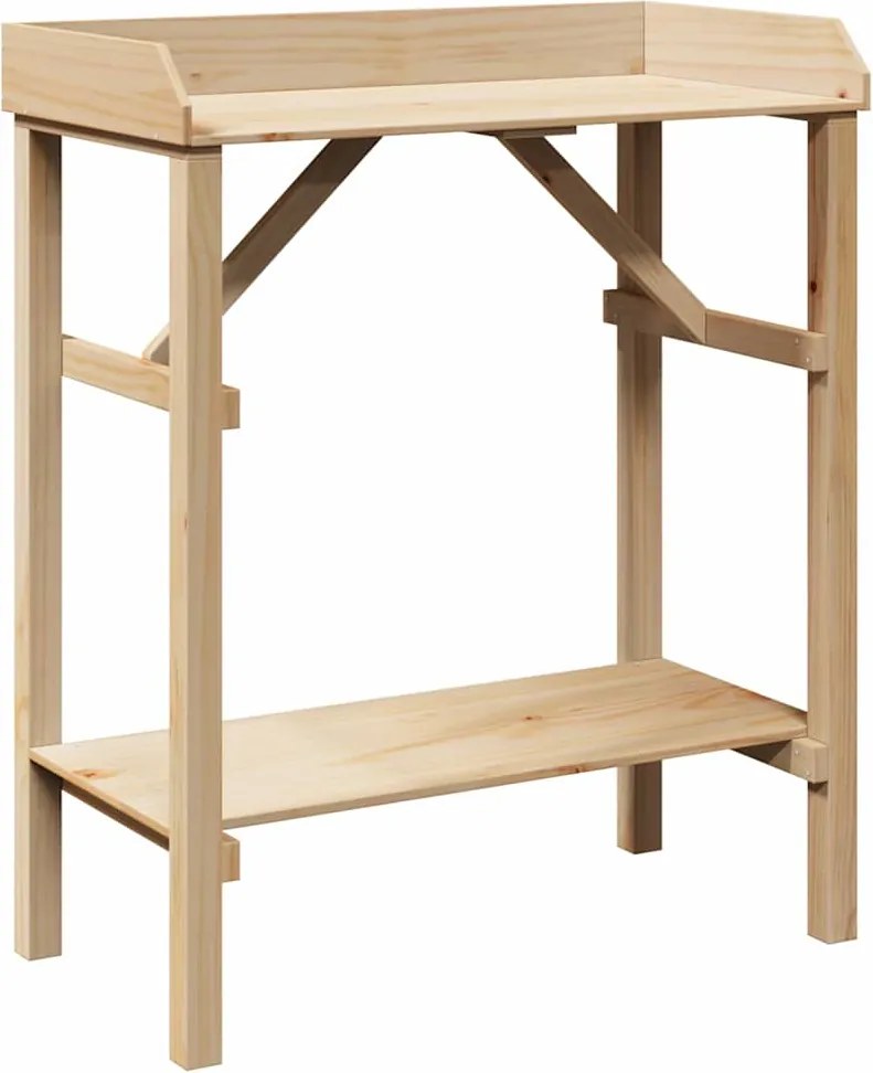 vidaXL Masă pentru ghivece natural 75 x 40 x 90 cm Lemn de pin solid