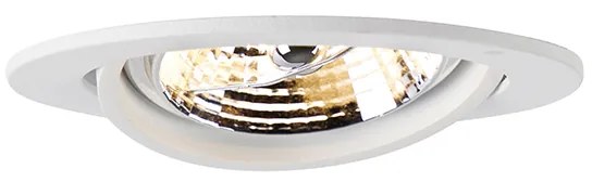 Set de 6 spoturi încastrate moderne albe, înclinabile AR70 - Cisco