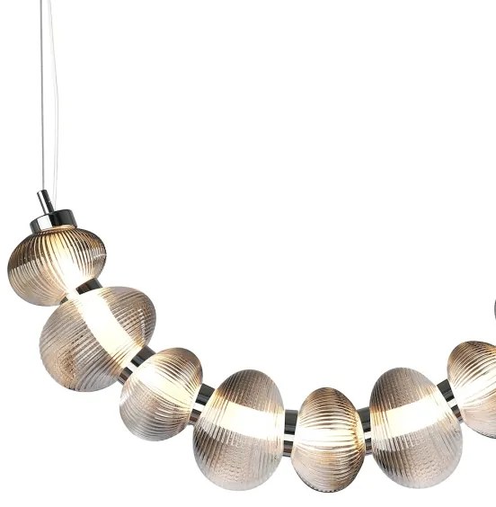 Lustră LED suspendată pe cablu BOLLA LED/36W/230V, crom lucios/gri fumuriu