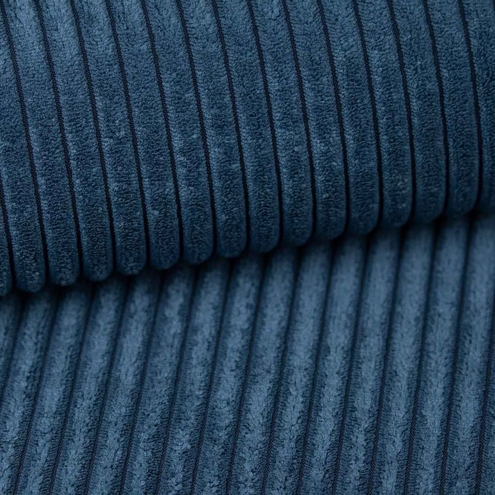 Canapea extensibila de colt TAVERO SLIM, 201x140 cm, albastru inchis, reversibila