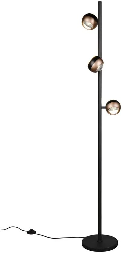 Lampadar negru-bronz LED (înălțime 150 cm) Orbit – Trio Select