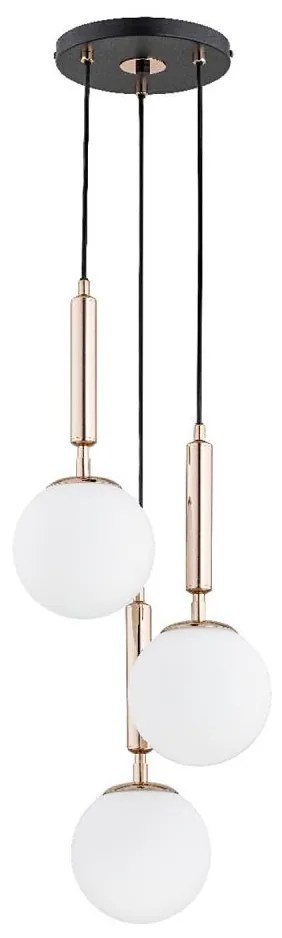 Lustră pe cablu VOLDA 3xE14/10W/230V d. 28 cm alamă