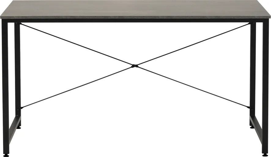 Birou, beton/negru, 150x60 cm, MELLORA