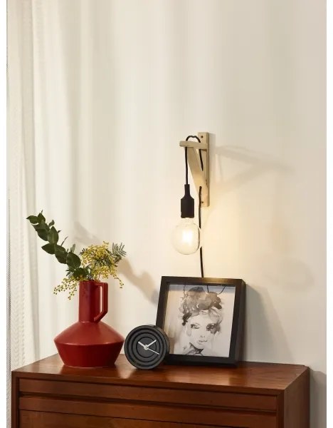 Aplică FIX WALL 1xE27/60W/230V neagră Lucide 08208/01/30