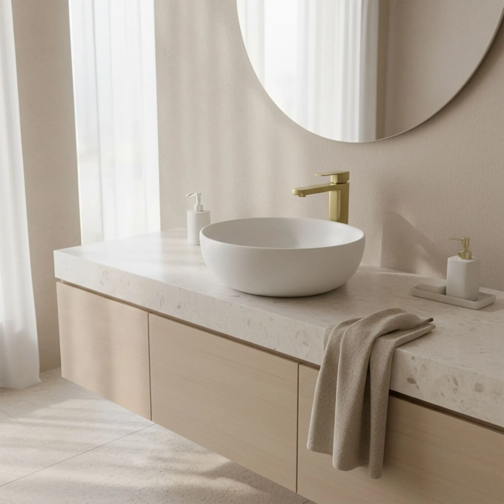 Baterie pentru baie Rea Arlo Brush Gold