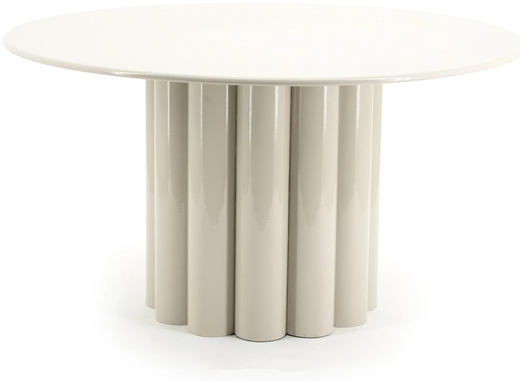 Masuta de cafea din metal Olympa bej 63x63x35,6 cm