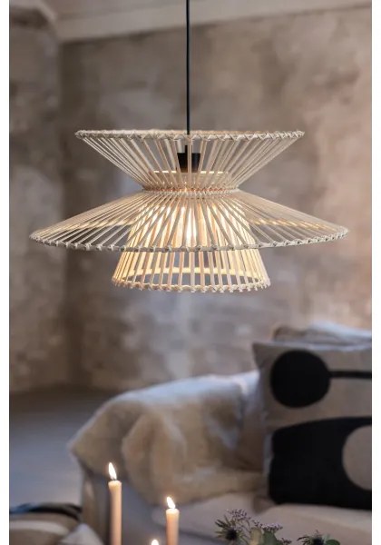 Lustră pe cablu Markslöjd 108785 DUPLICI 1xE27/40W/230V bej/bambus