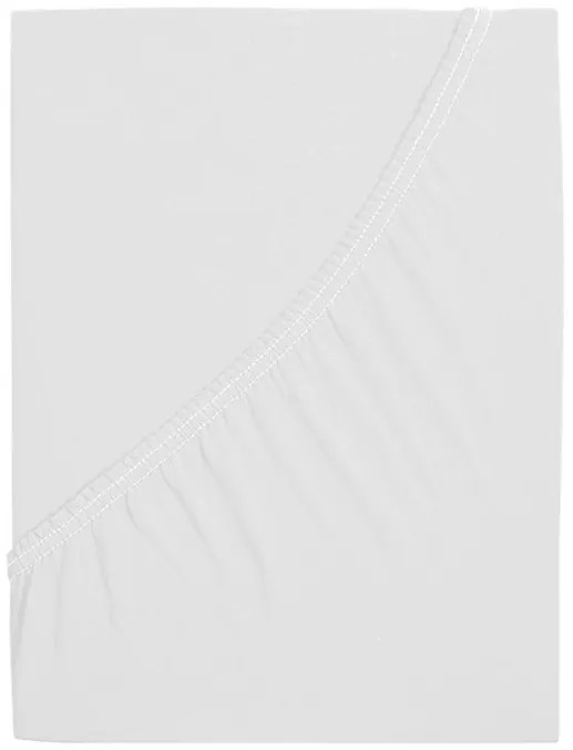 Cearceaf jersey pentru patutul copilului EXCLUSIVE 60x120 cm alb